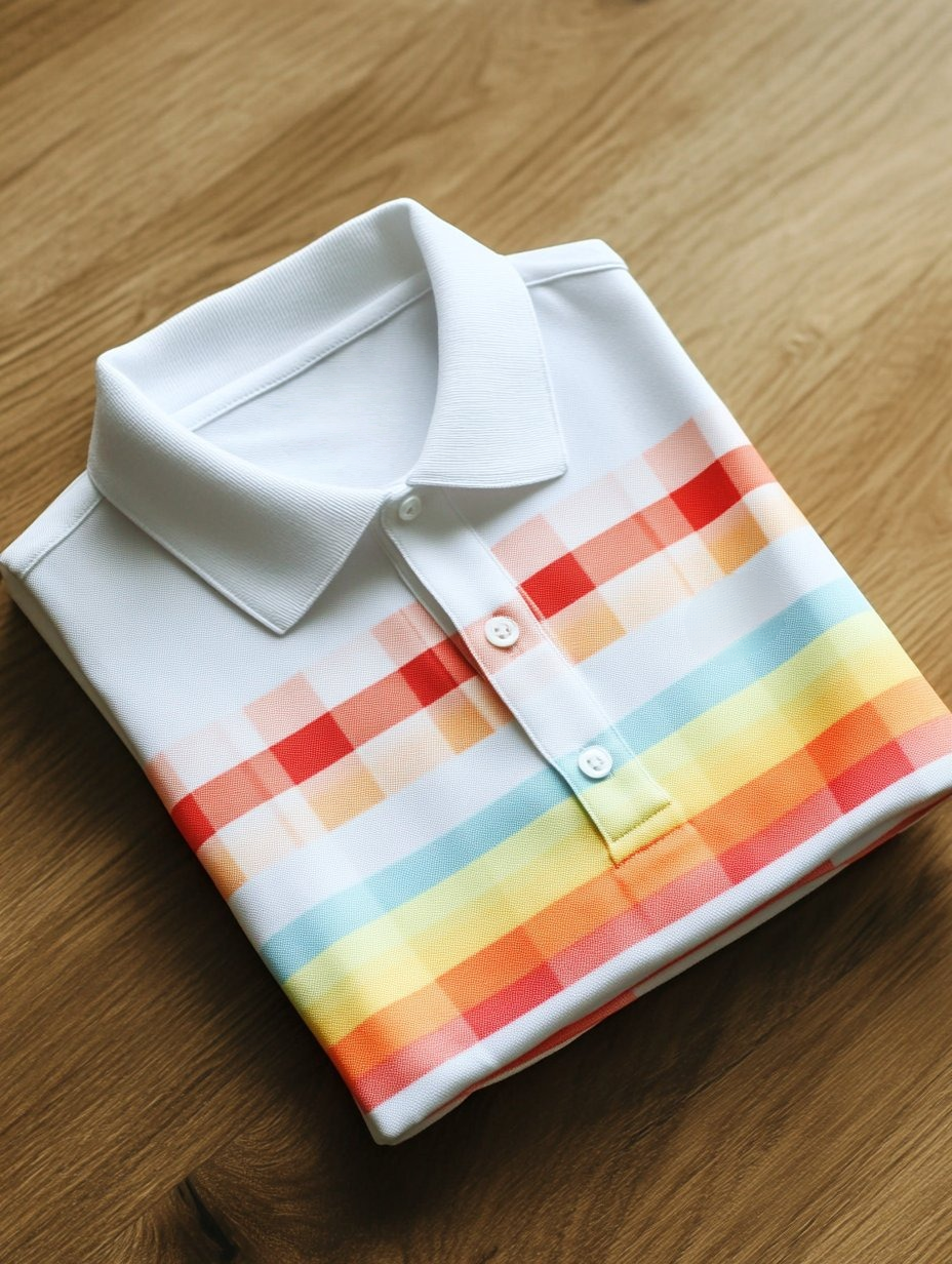 Men's Business Casual Fish Embroidered Button Short Sleeve Polo Shirt