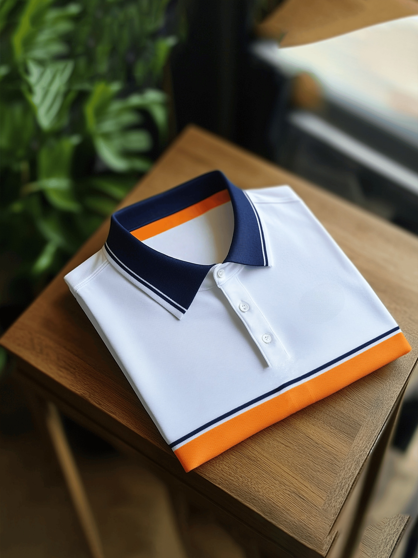 Men's Business Casual Fish Embroidered Button Short Sleeve Polo Shirt