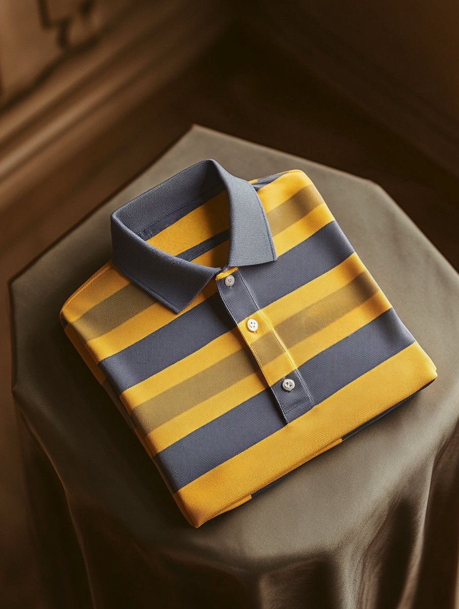 Men's Business Casual Fish Embroidered Button Short Sleeve Polo Shirt