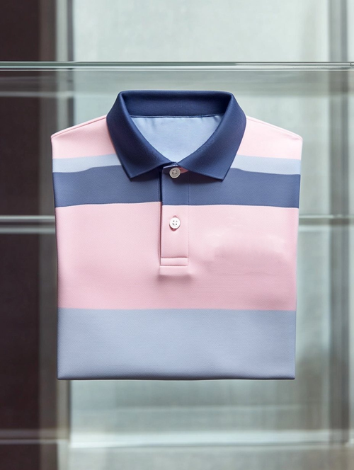 Men's Business Casual Fish Embroidered Button Short Sleeve Polo Shirt