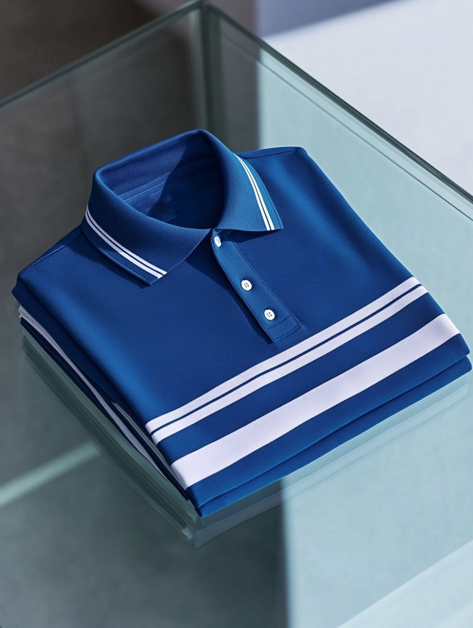 Men's Business Casual Fish Embroidered Button Short Sleeve Polo Shirt