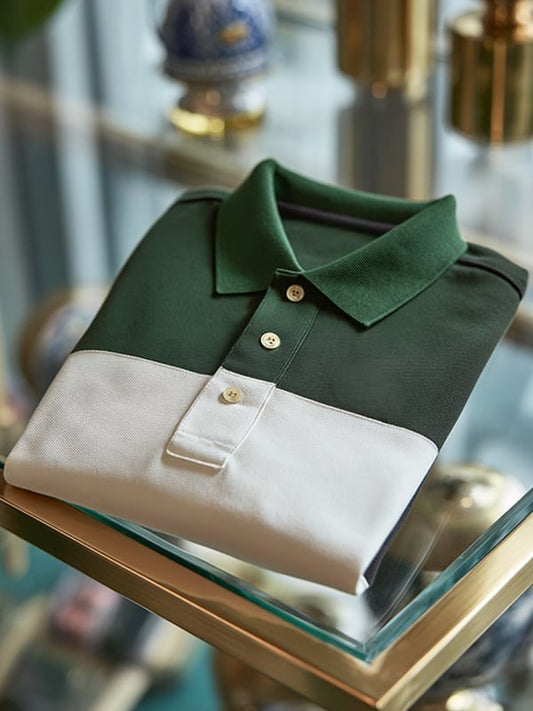 Men's Classic Business    Logo Short Sleeve Polo Shirt