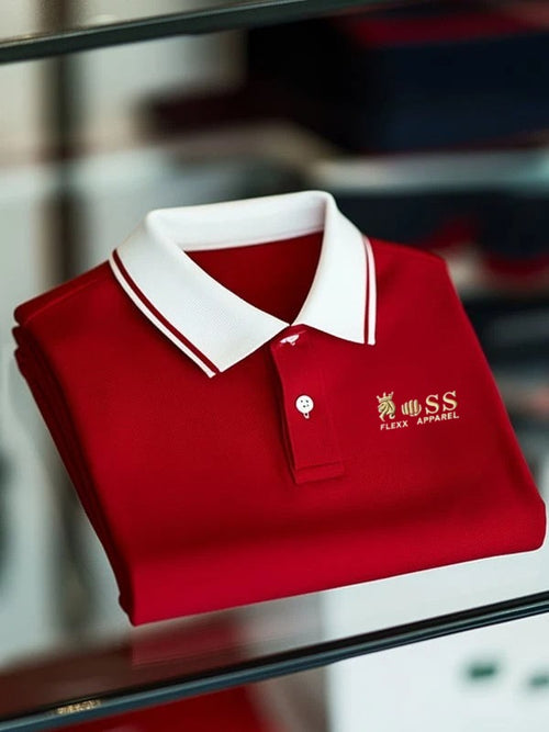 Men's Classic Business Logo Short Sleeve Polo Shirt