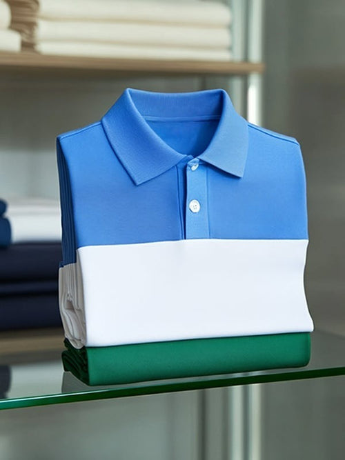 Men's Classic Business    Logo Short Sleeve Polo Shirt