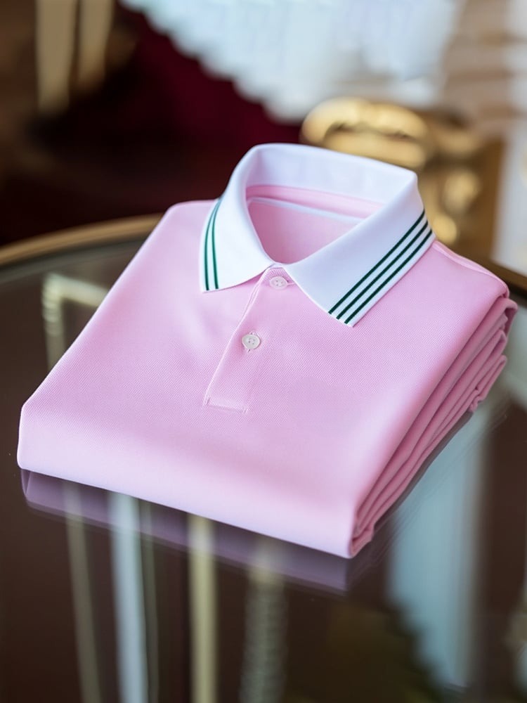 Men's Business Logo Button-Down Short Sleeve Polo Shirt