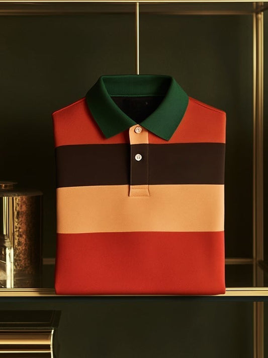 Men's Classic Business    Logo Short Sleeve Polo Shirt