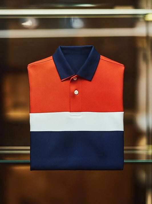 Men's Classic Business    Logo Short Sleeve Polo Shirt