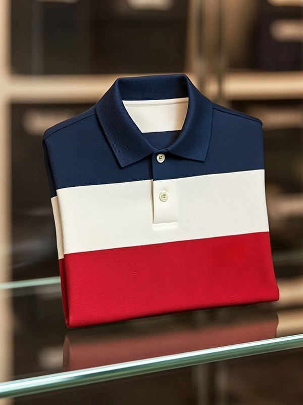 Men's Classic Business    Logo Short Sleeve Polo Shirt