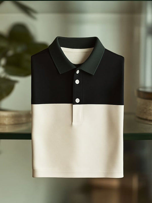 Men's Classic Business    Logo Short Sleeve Polo Shirt