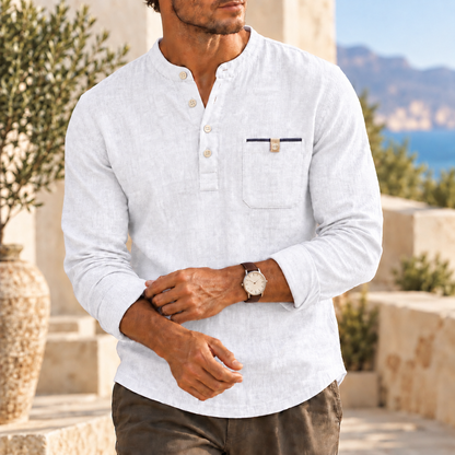 Mivanity Men's Casual Textured Henley Shirts