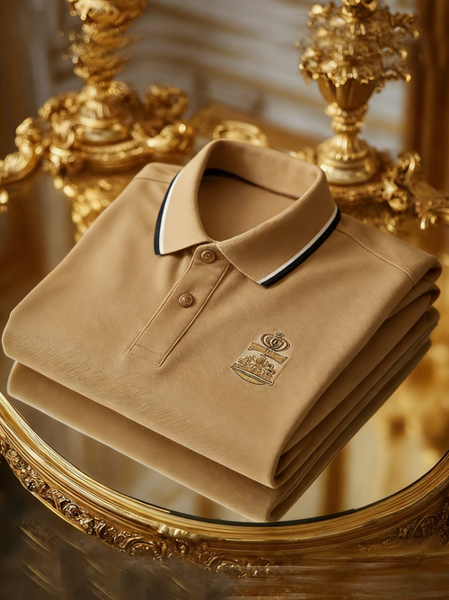 Men's Business Button-Down Short Sleeve Polo Shirt