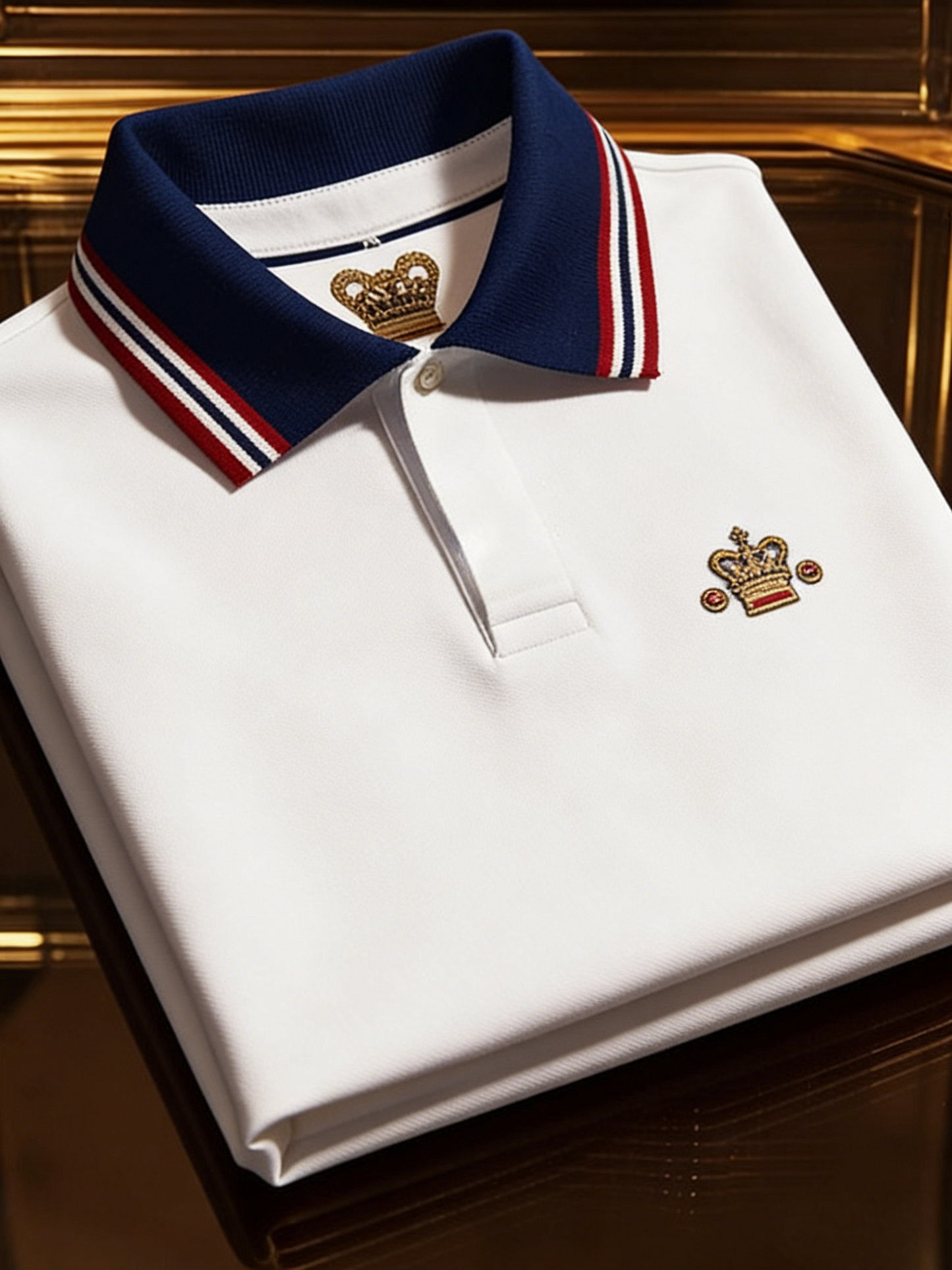 Men's Business Button-Down Short Sleeve Polo Shirt