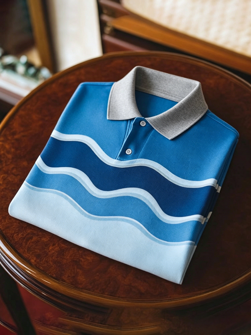 Men's Business Button-Down Short Sleeve Polo Shirt