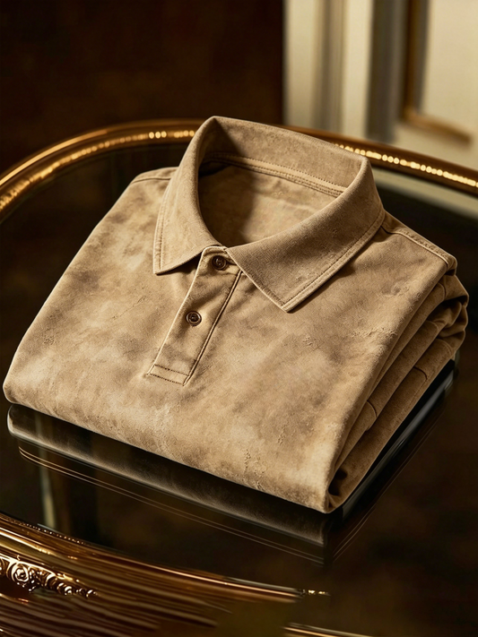 Men's Business Button-Down Short Sleeve Polo Shirt