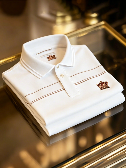 Men's Business Button-Down Short Sleeve Polo Shirt