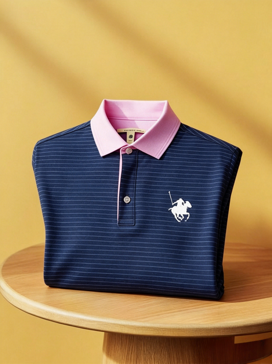Men's Business Button-Down Short Sleeve Polo Shirt