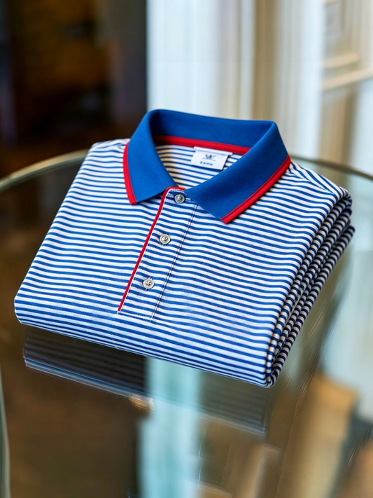 Men's Business Button-Down Short Sleeve Polo Shirt