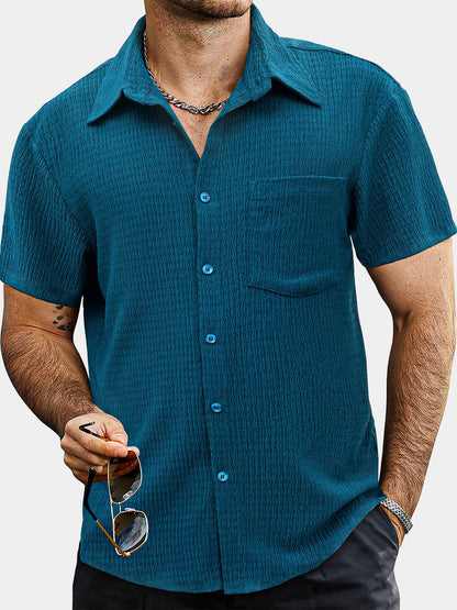 Men's Summer Pocket Casual Short Sleeve Shirt