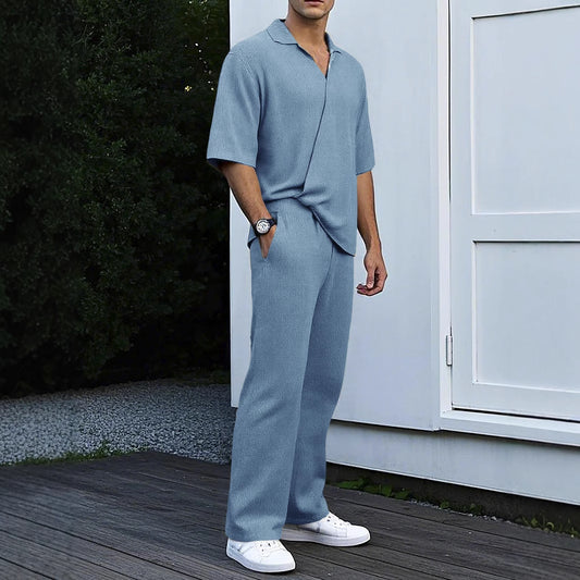Men's Short Sleeve Shirt & Pants Set