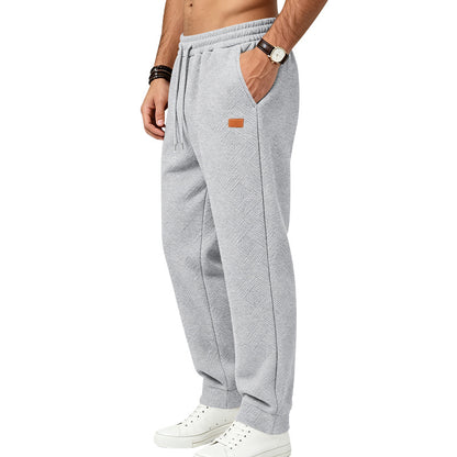 Men's Textured Jacquard Sweatpants | Relaxed Minimalist Commuter Joggers