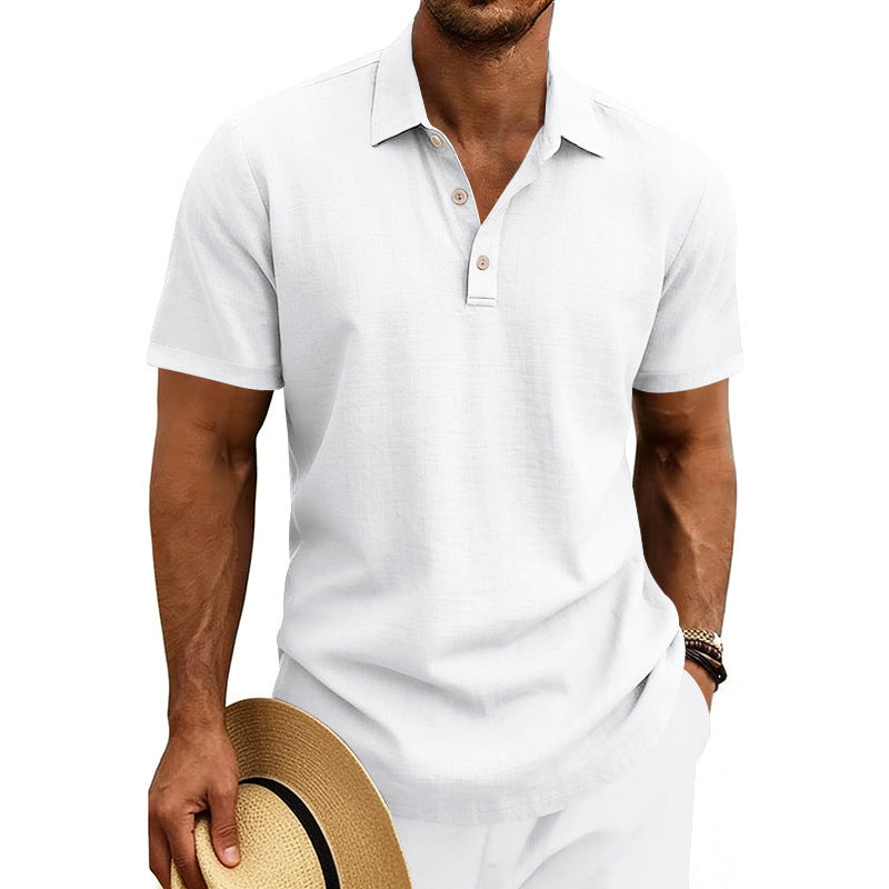 Men's Knit Short Sleeve Polo Shirt