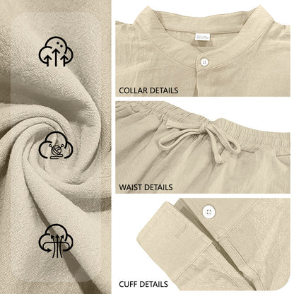 Men's Linen Shirt & Pants Set