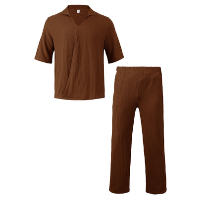 Men's Short Sleeve Shirt & Pants Set