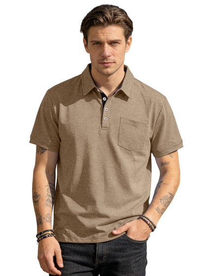 Men's Knit Short Sleeve Polo Shirt