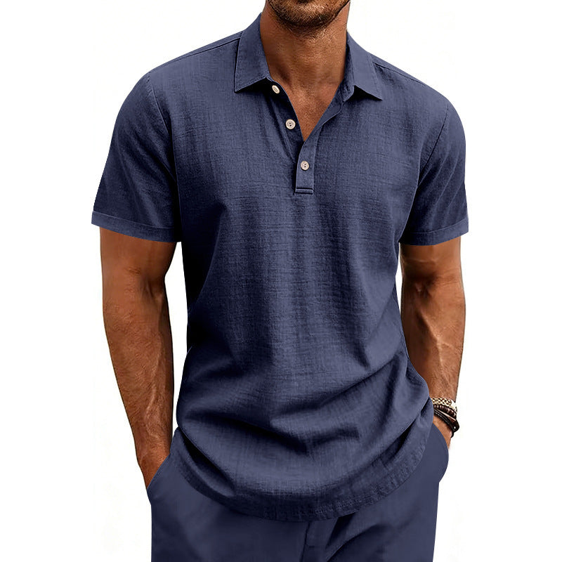 Men's Knit Short Sleeve Polo Shirt