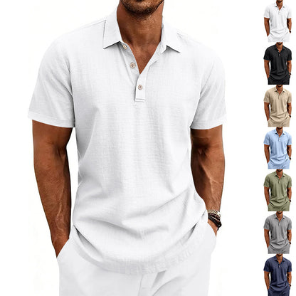 Men's Knit Short Sleeve Polo Shirt