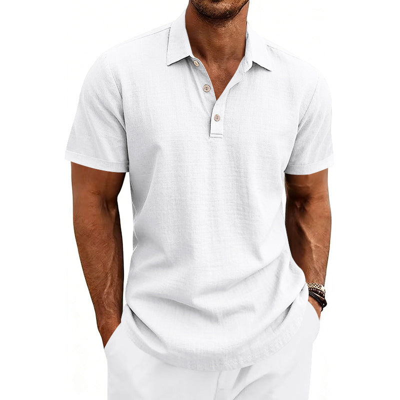 Men's Knit Short Sleeve Polo Shirt