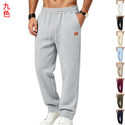 Men's Textured Jacquard Sweatpants | Relaxed Minimalist Commuter Joggers
