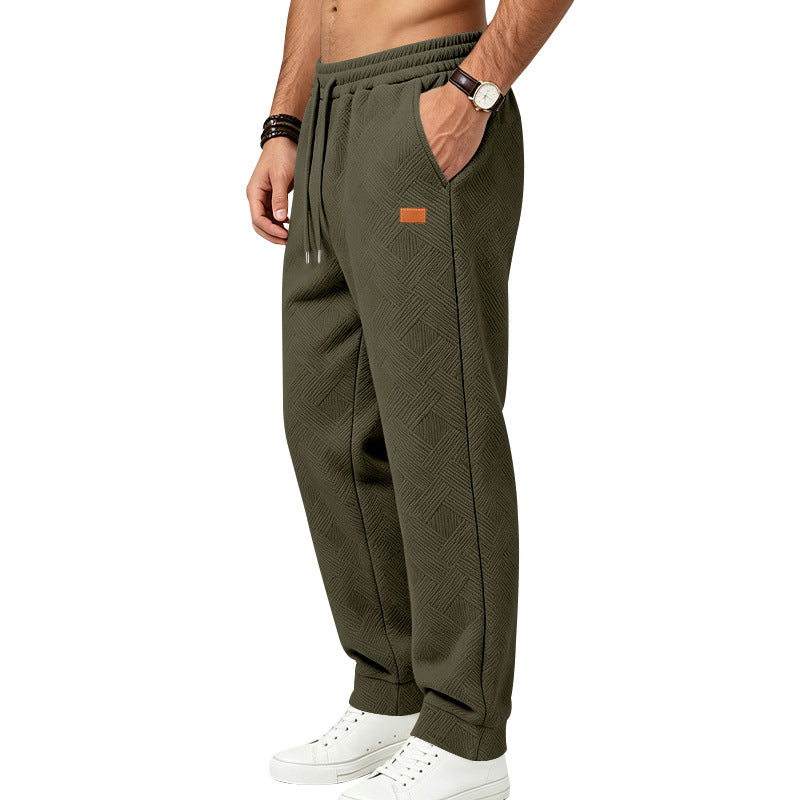 Men's Textured Jacquard Sweatpants | Relaxed Minimalist Commuter Joggers