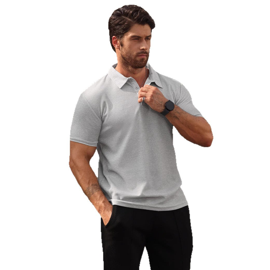 Men's Knit Short Sleeve Polo Shirt