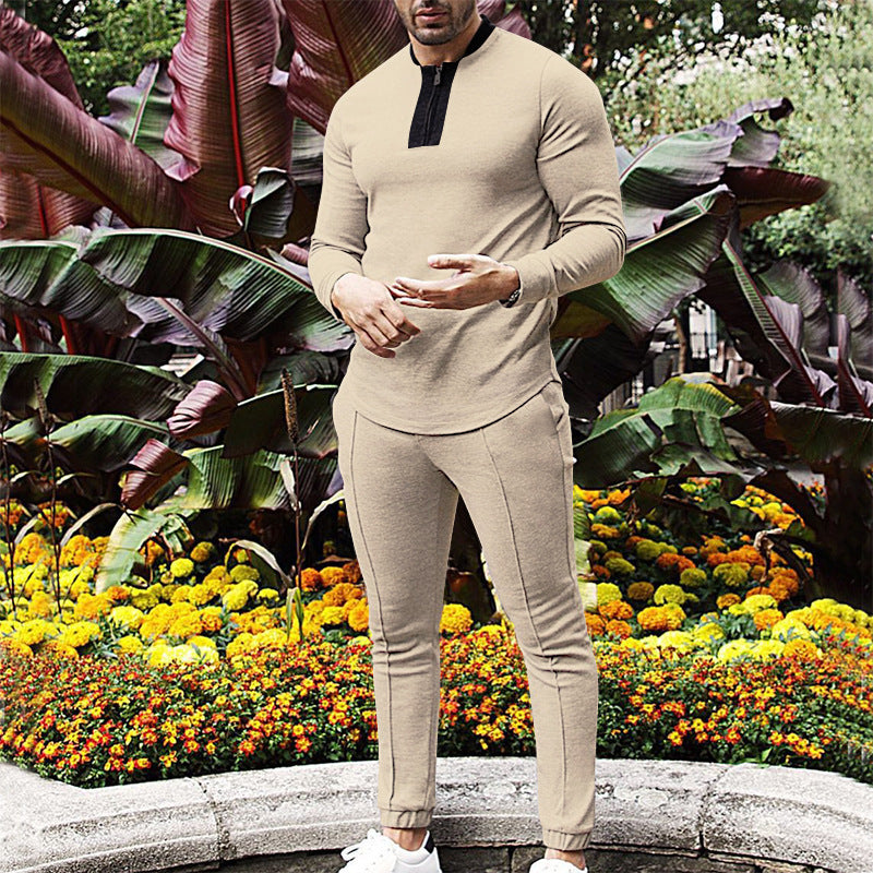 Men's Long Sleeve Casual Two-Piece Set