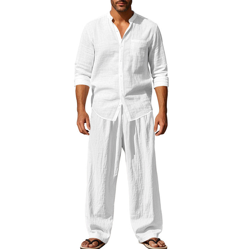 Men's Linen Shirt & Pants Set