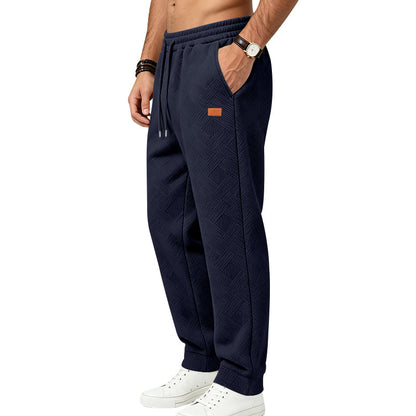 Men's Textured Jacquard Sweatpants | Relaxed Minimalist Commuter Joggers