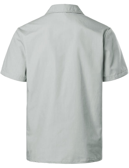 Men's Embroidery Cuban Guayabera Summer Cool Short Sleeve Button Up Shirt
