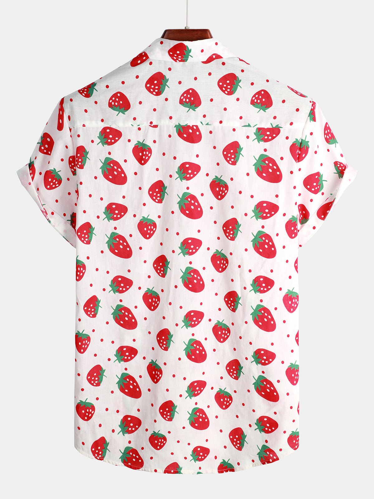 Men's Strawberry Print Short Sleeve Shirt