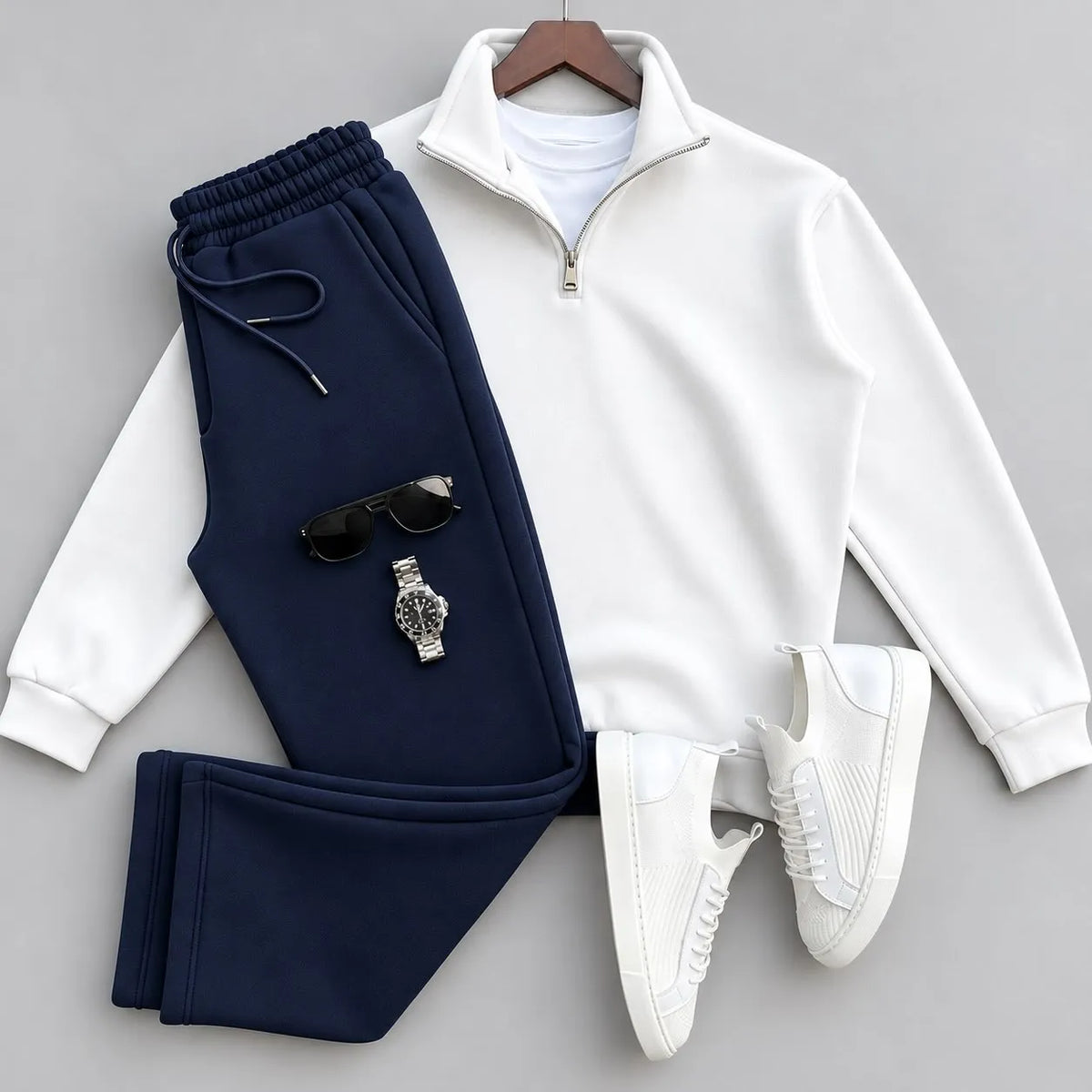Men's Quarter-Zip Pullover & Pants Set
