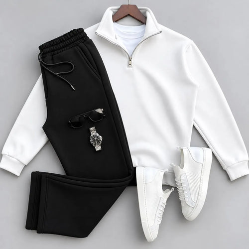 Men's Quarter-Zip Pullover & Pants Set