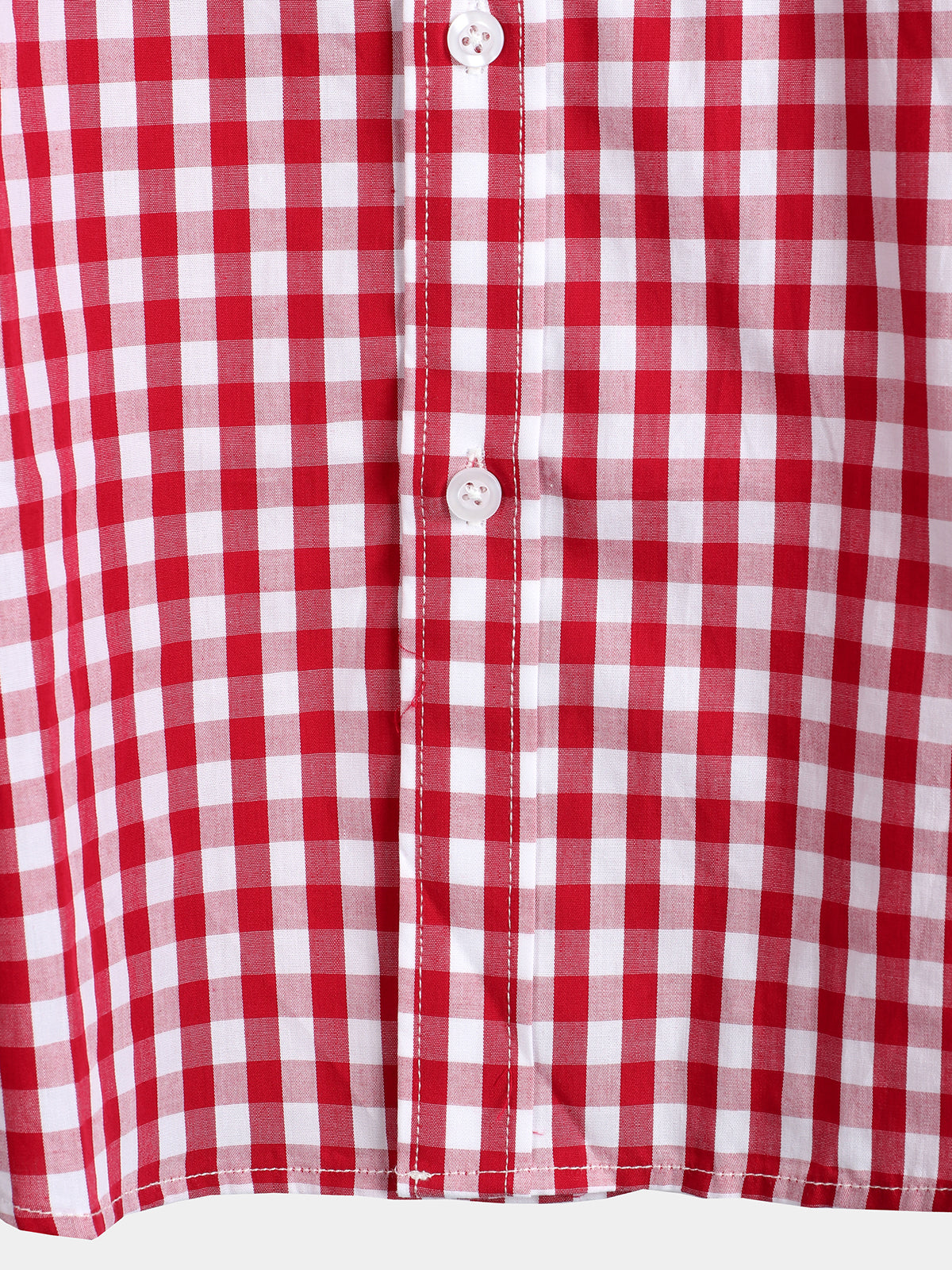 Men's Plaid Cotton Casual Solid Color Pocket Summer Holiday Button Up Short Sleeve Shirt