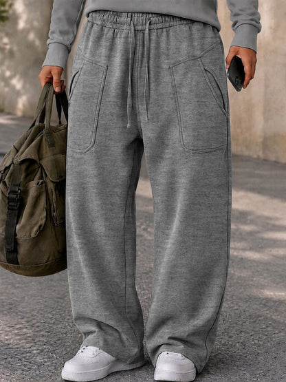 Street-Ready Pocket Design Casual Pants
