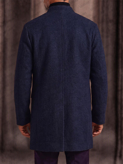 Ultra-soft Fleece Button Front Long Coat
