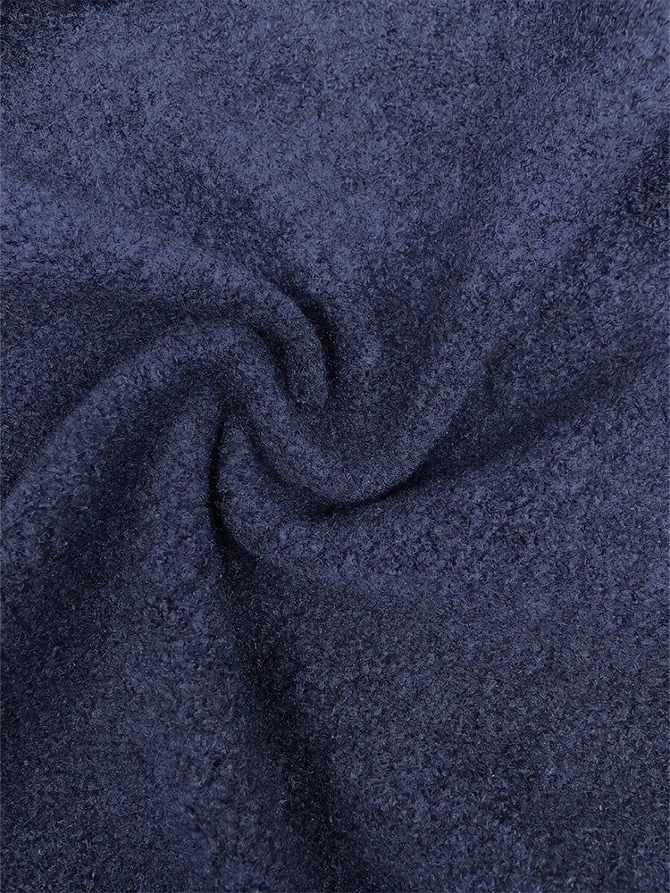 Ultra-soft Fleece Button Front Long Coat