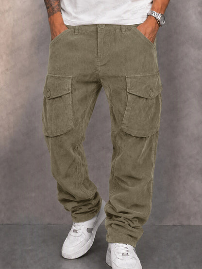 Classic Straight Leg Corduroy Cargo Pants