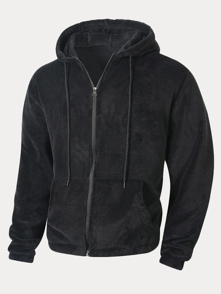 Coral Fleece Hooded 2-Piece Lounge Set