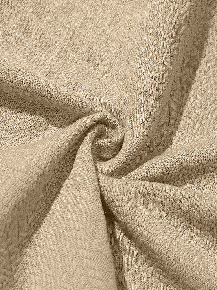 Embossed Jacquard Long Sleeve Button-Down Shirt