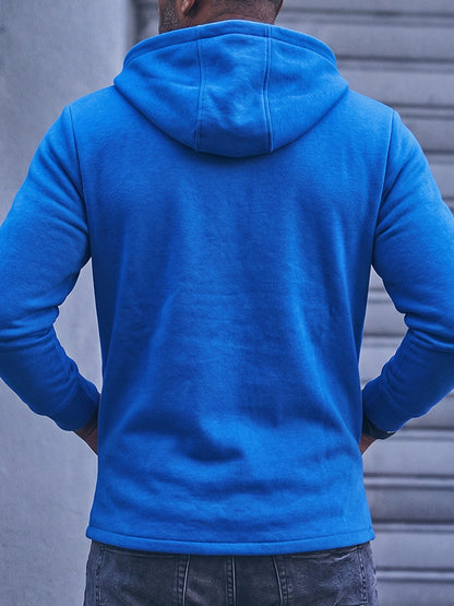 Asymmetric Diagonal Zip Hoodie Streetwear Casual Fleece Jacket