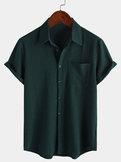 Men's Summer Pocket Casual Short Sleeve Shirt